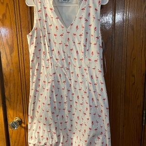 CHETTA B Flamingo Print Sleeveless Dress size 10